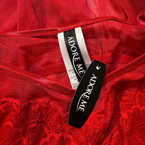 Adore Me Red Nighty with Matching Bikinis - Picture 6 of 10